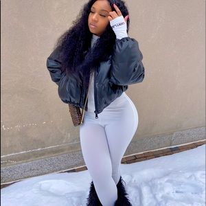 Jumpsuit lucky label white bodycon size small worn